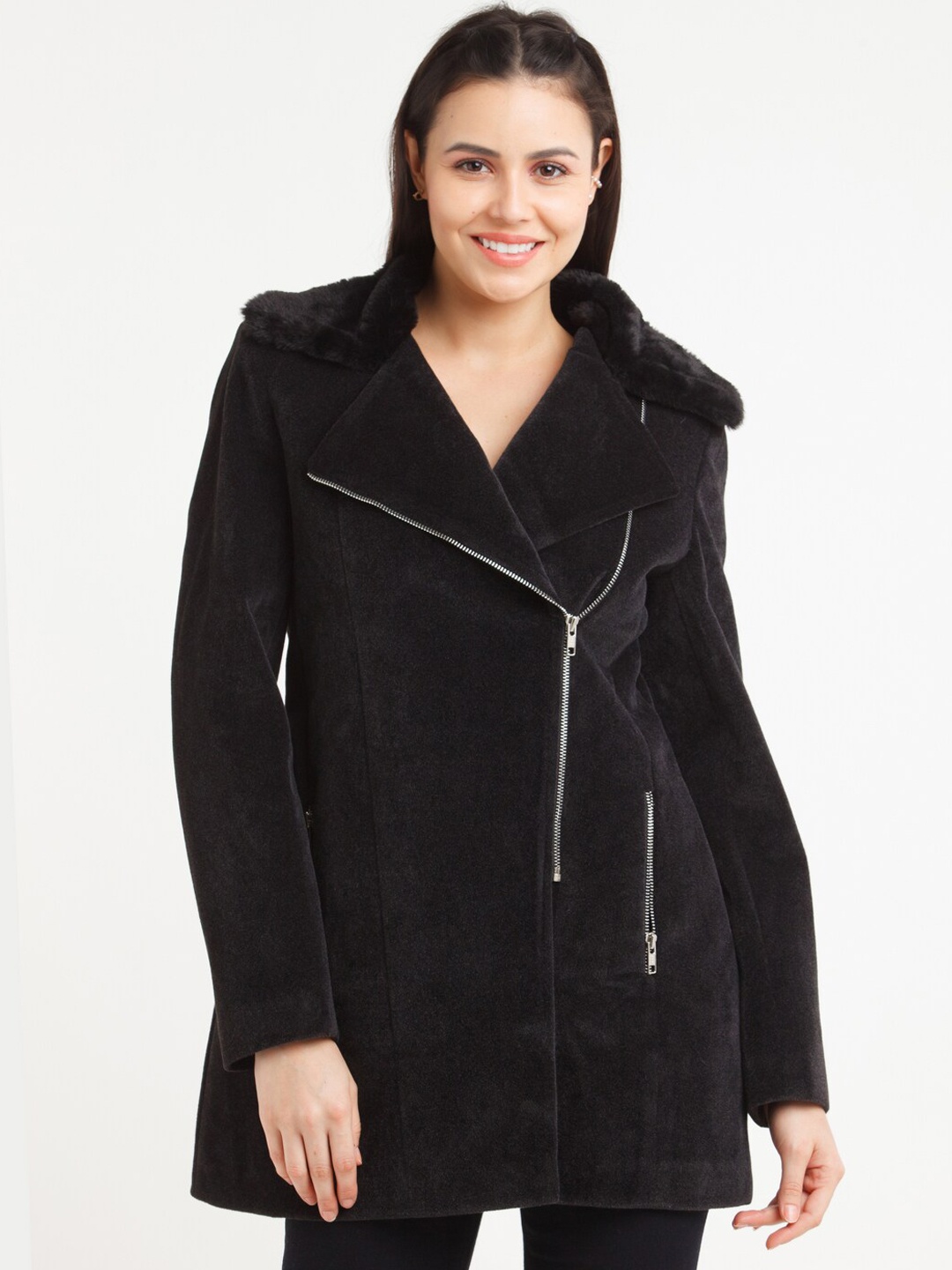 

Zink London Women Black Longline Tailored Jacket