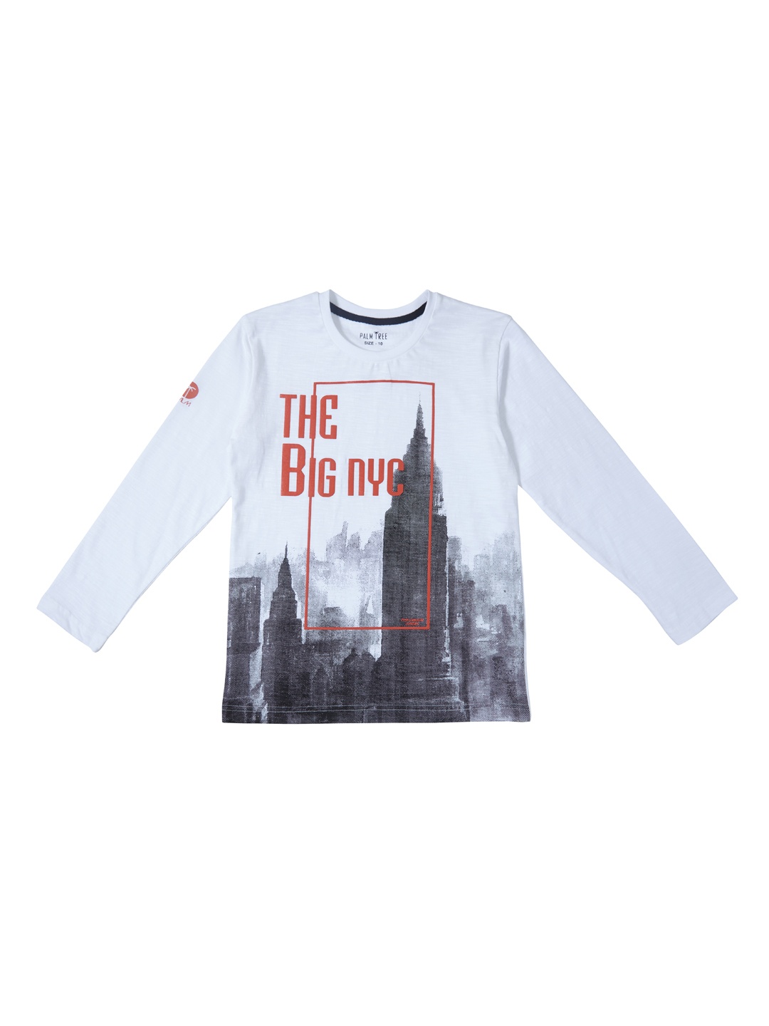 

Palm Tree Boys White Printed T-shirt