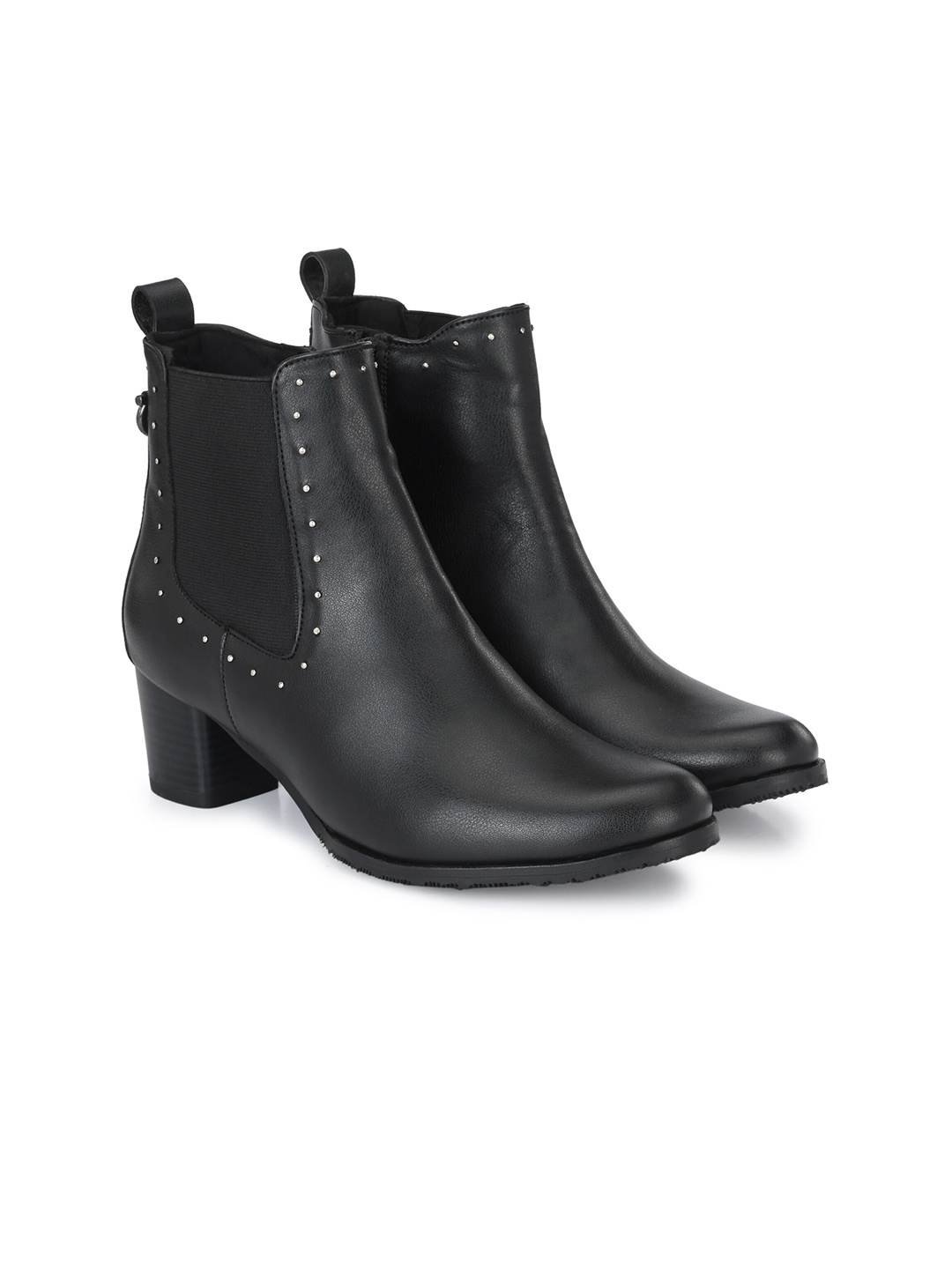 

Delize Women Black Solid Chelsea Boots