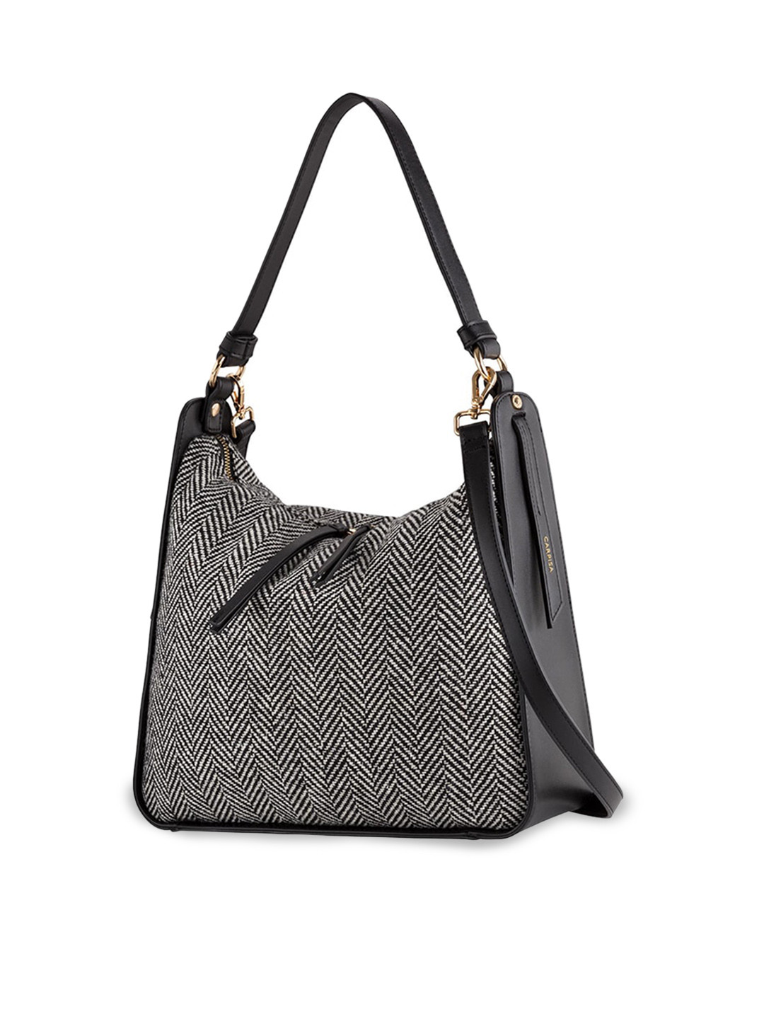 

CARPISA Women Black Structured Handheld Bag