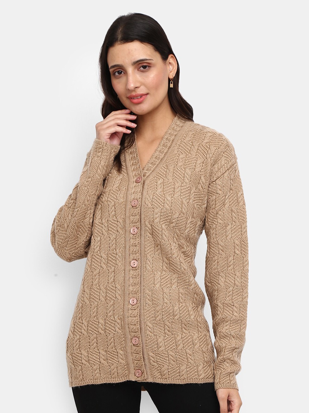 

V-Mart Women Brown Cardigan