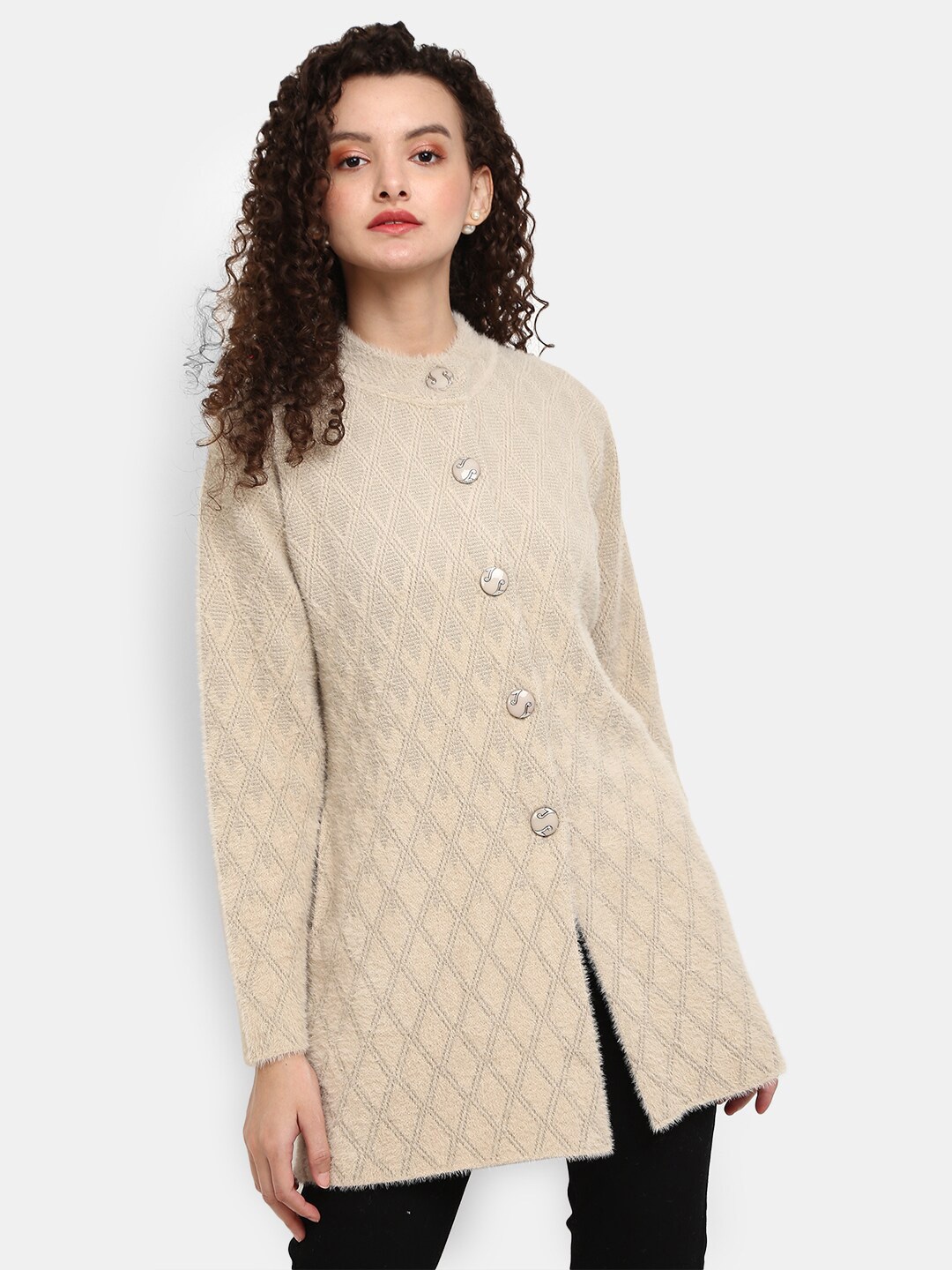 

V-Mart Women Beige Longline Cardigan