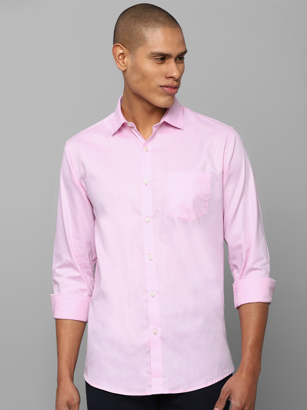 

Allen Solly Men Pink Pure Cotton Slim Fit Casual Shirt, Purple