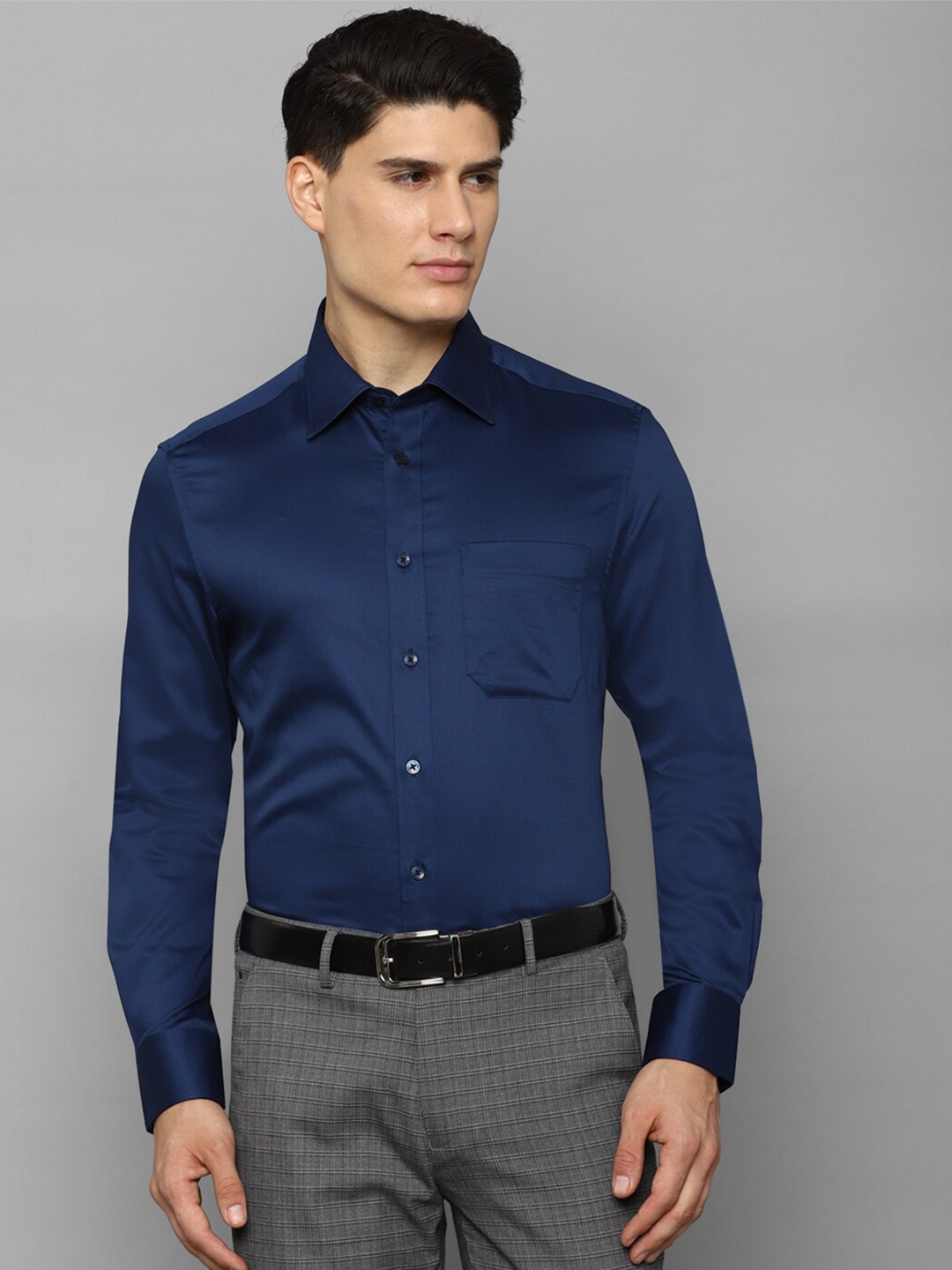 

Louis Philippe Men Blue Formal Cotton Shirt