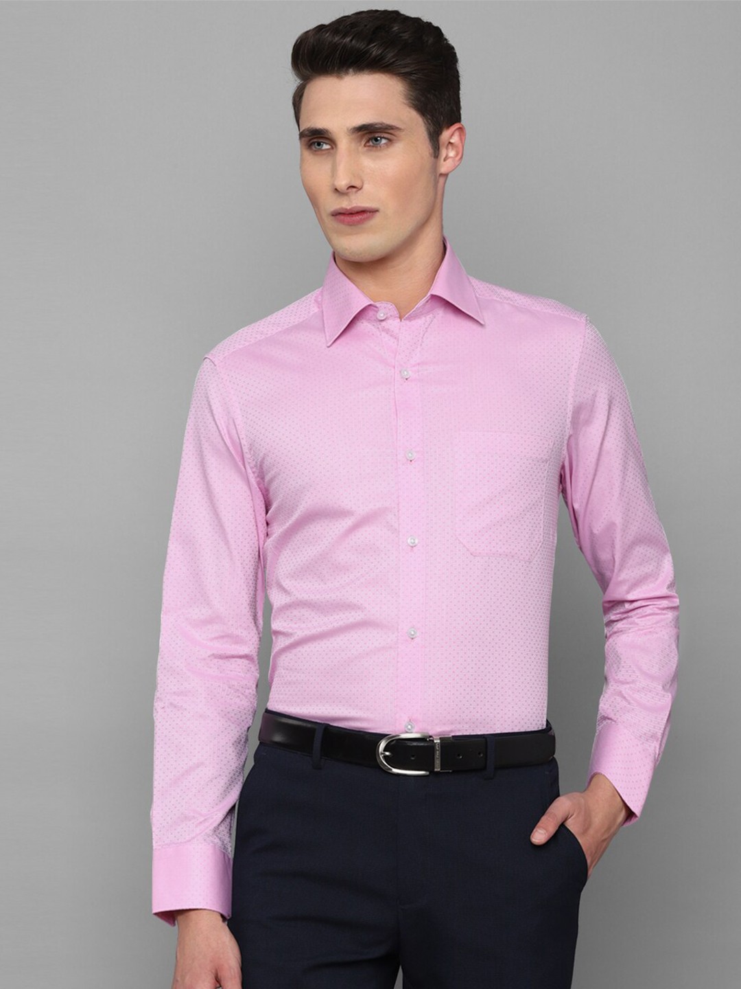

Louis Philippe Men Pink Formal Cotton Shirt