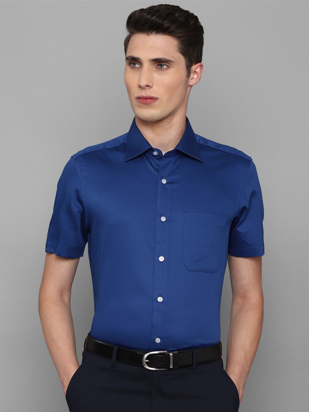 

Louis Philippe Men Blue Formal Cotton Shirt