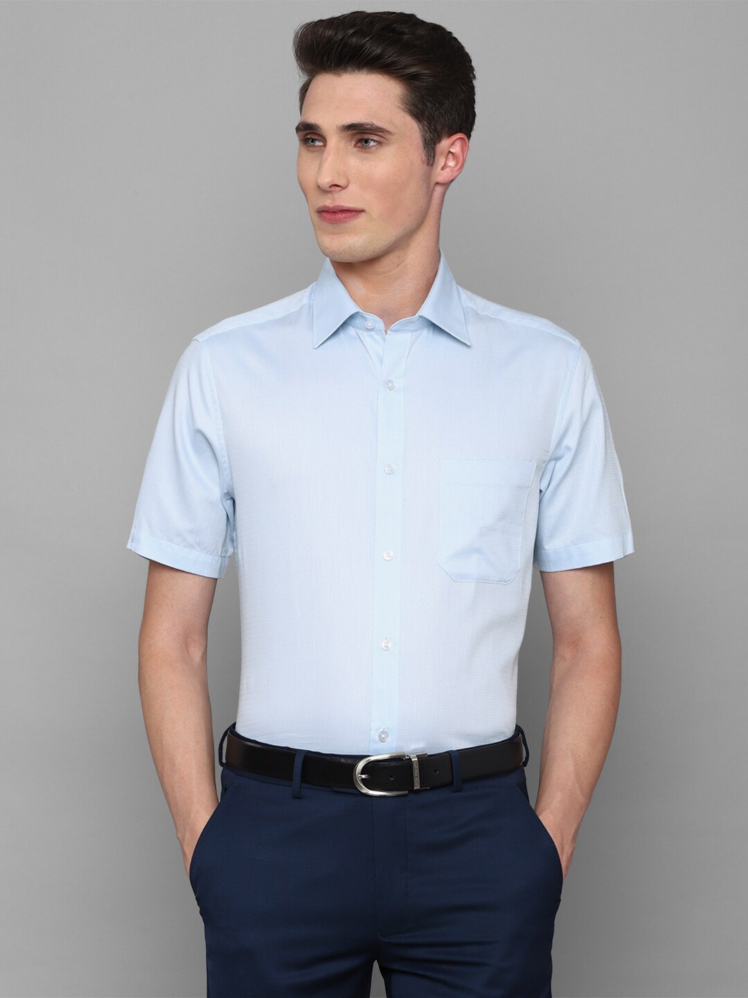 

Louis Philippe Men Blue Formal Cotton Shirt