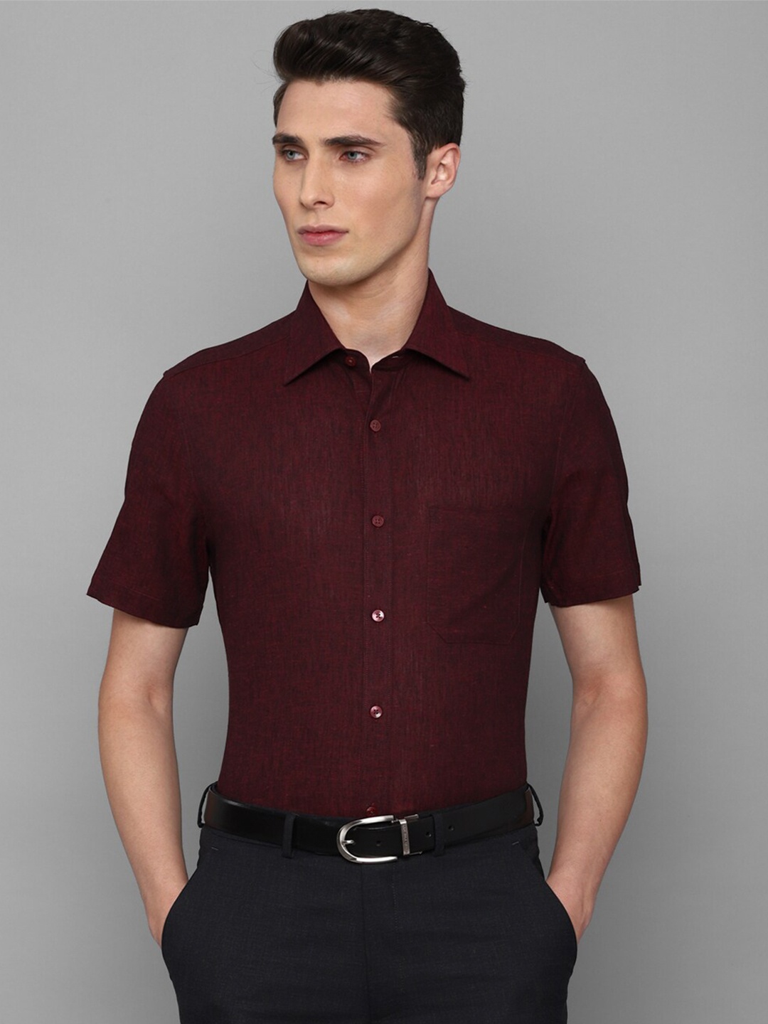 

Louis Philippe Men Maroon Formal Shirt