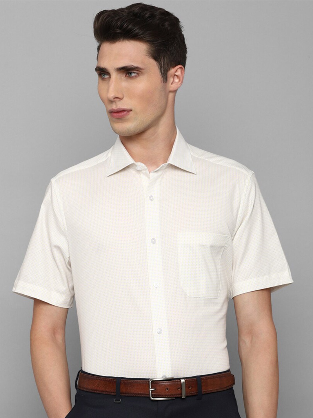 

Louis Philippe Men White Formal Cotton Shirt