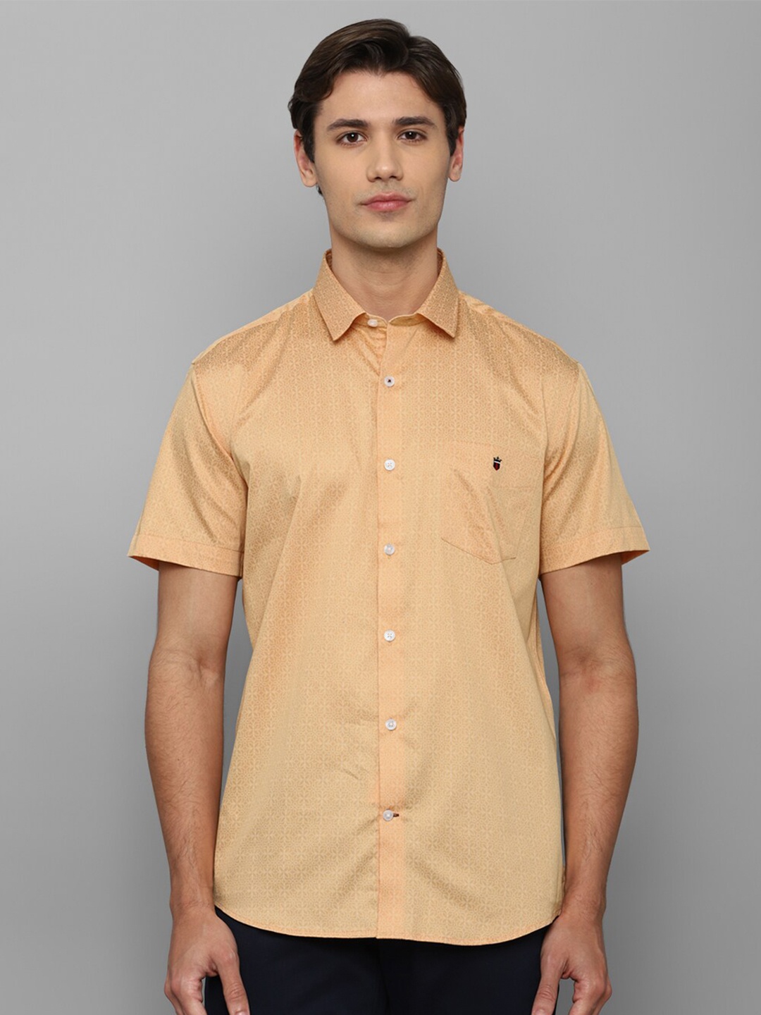 

Louis Philippe Sport Men Orange Slim Fit Printed Casual Cotton Shirt
