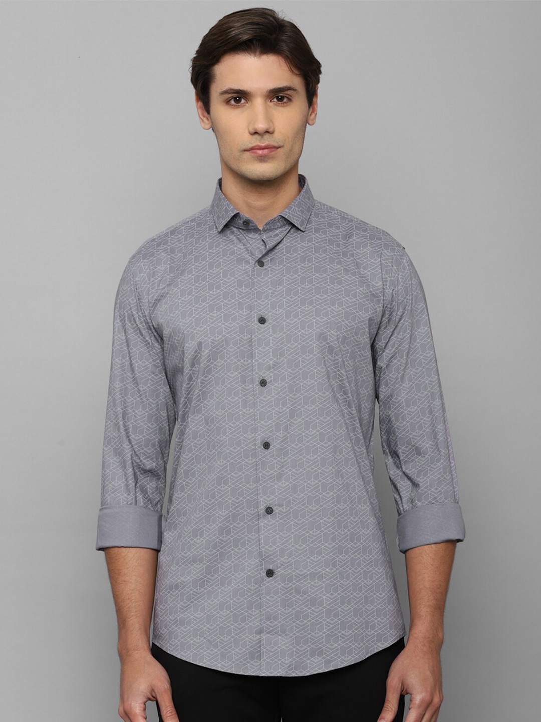 

Louis Philippe Sport Men Grey Slim Fit Printed Casual Shirt