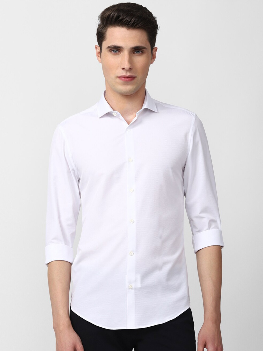 

Peter England Men White Slim Fit Formal Shirt