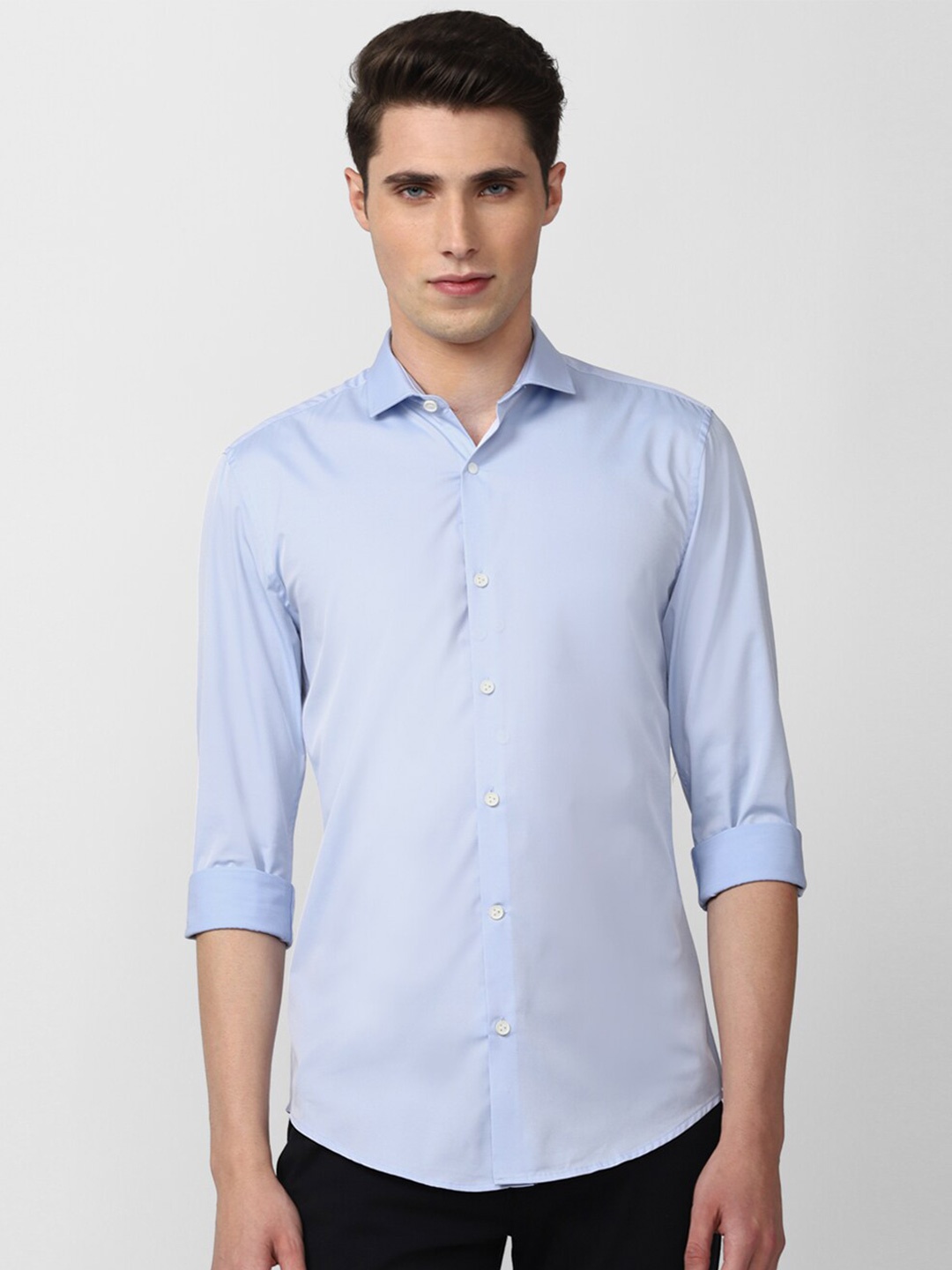 

Peter England Men Blue Slim Fit Casual Shirt