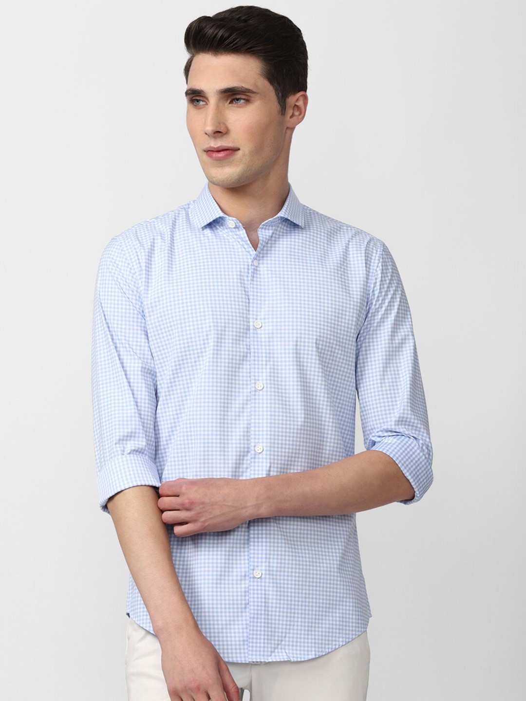 

Peter England Men Slim Fit Striped Casual Shirt, Blue