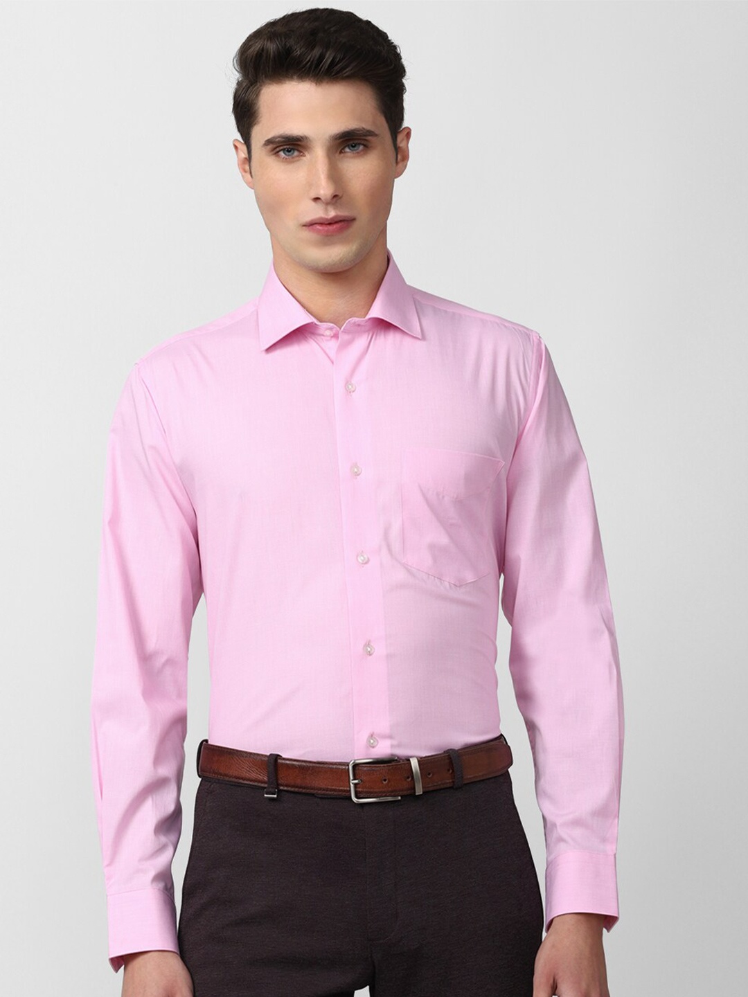 

Van Heusen Men Pink Cotton Formal Shirt