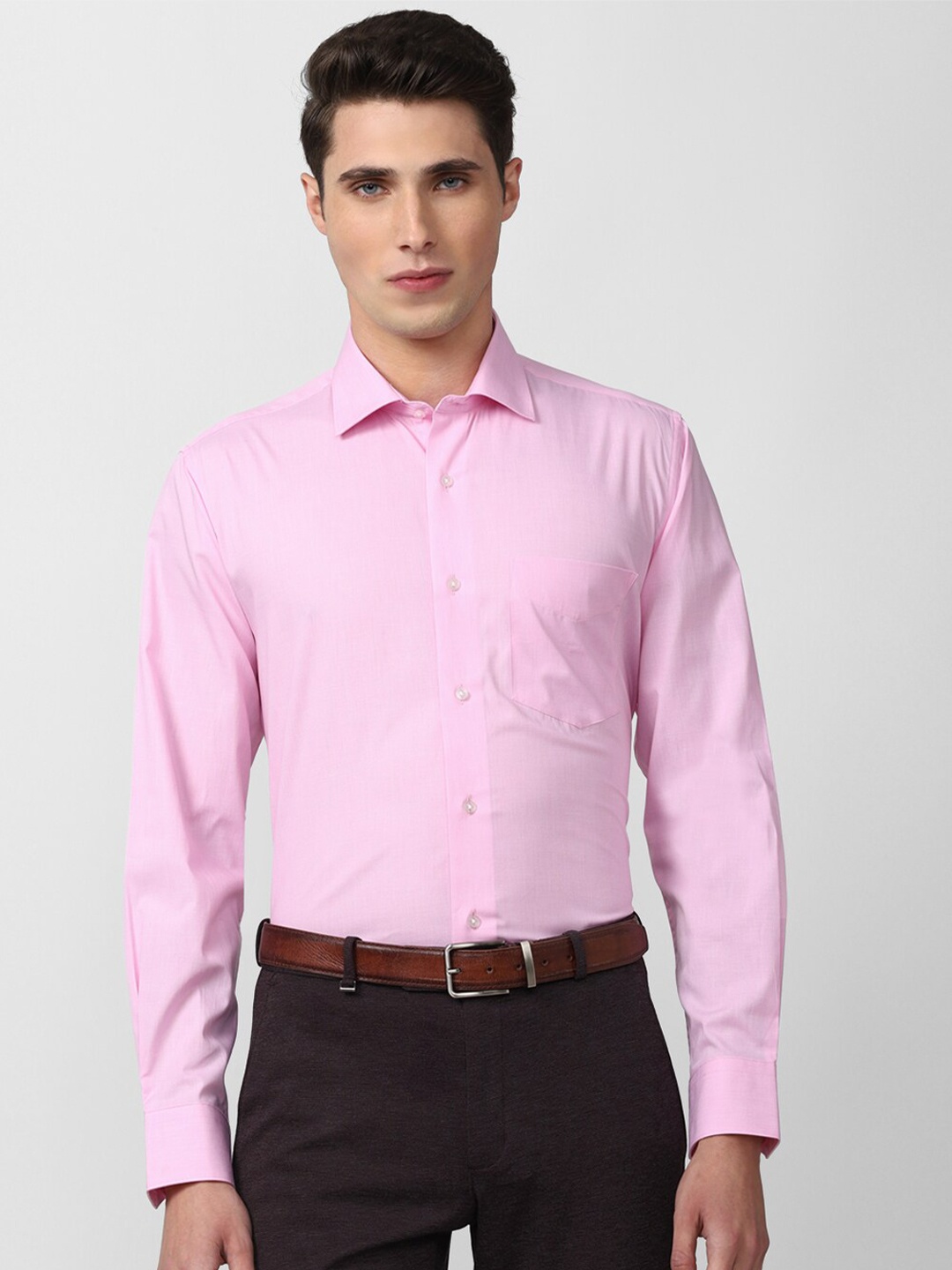 

Van Heusen Men Pink Cotton Formal Shirt