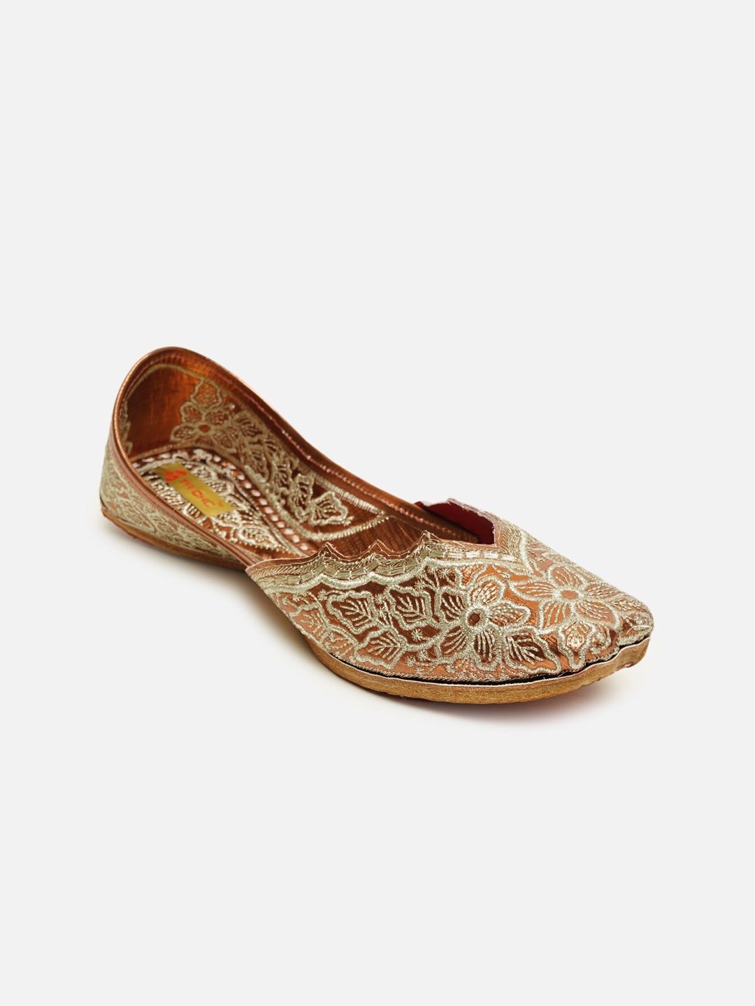 

Ta Chic Women Brown Ethnic Mojaris Flats