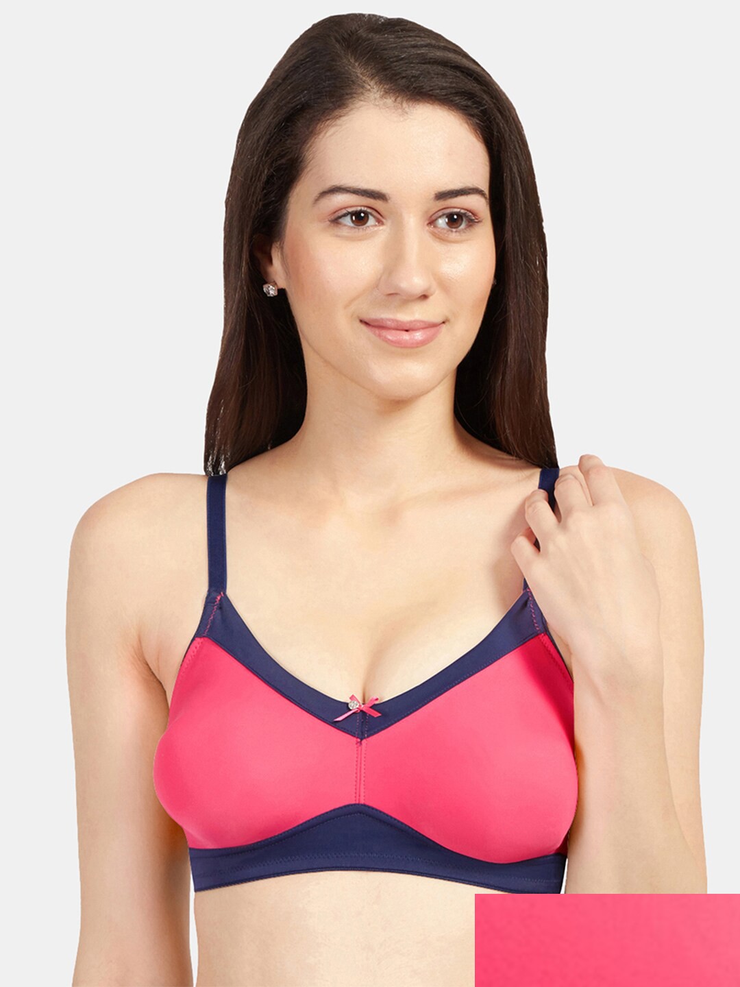 

Sonari Pink & Navy Blue Everyday Bra maximoranirani30C