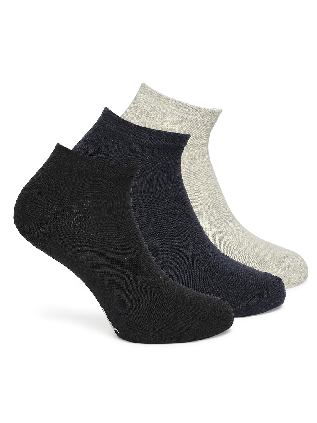 

Black Panther Pack Of 3 Assorted Solid Ankle-Length Pure Cotton Socks