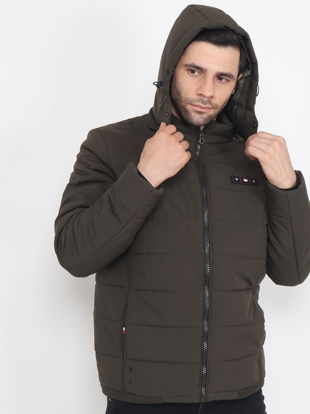 

Xohy Men Olive Green Insulator Puffer Jacket