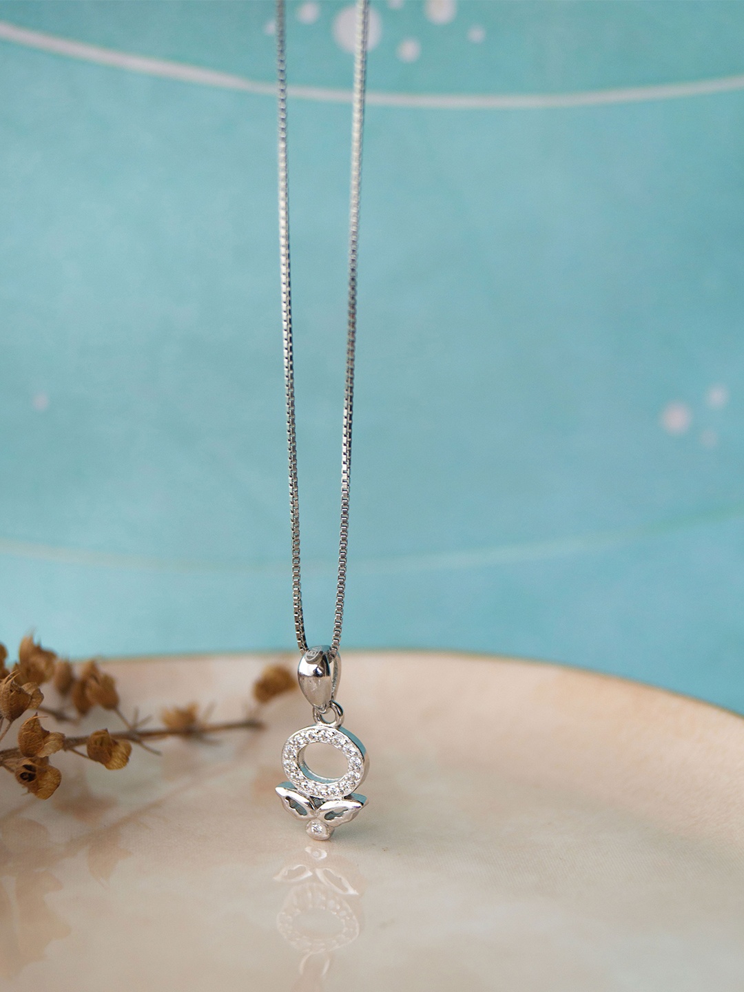 

MANNASH Silver-Toned Sterling Silver Rhodium-Plated Necklace