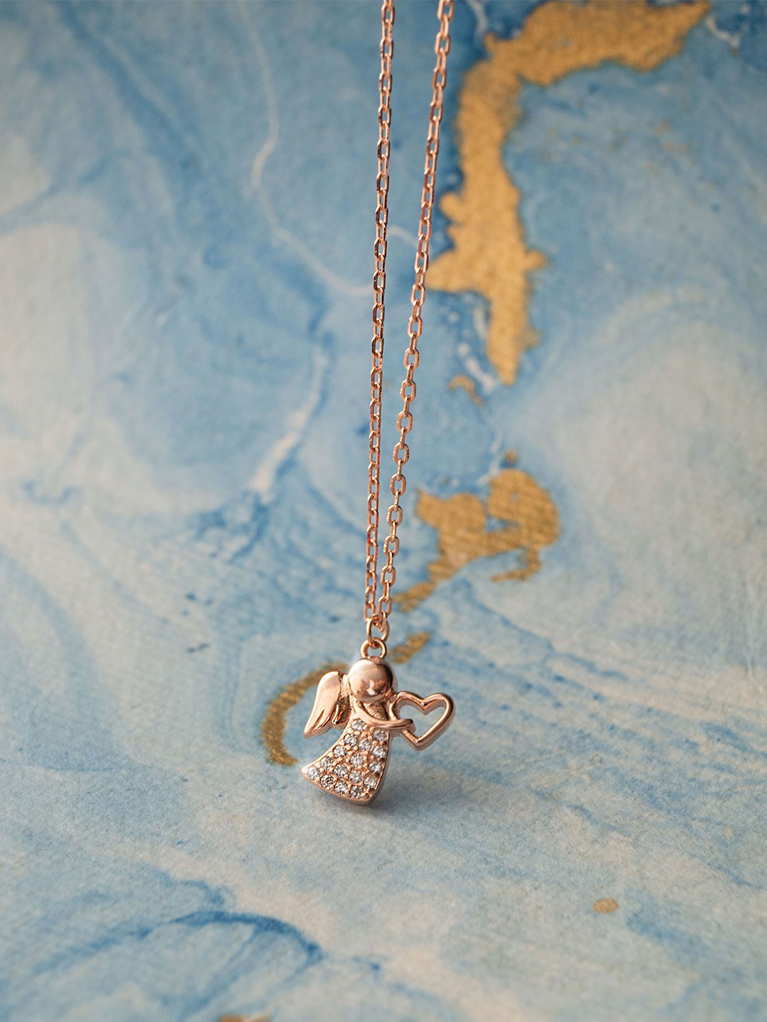 

MANNASH Rose Gold Sterling Silver Rose Gold-Plated Chain
