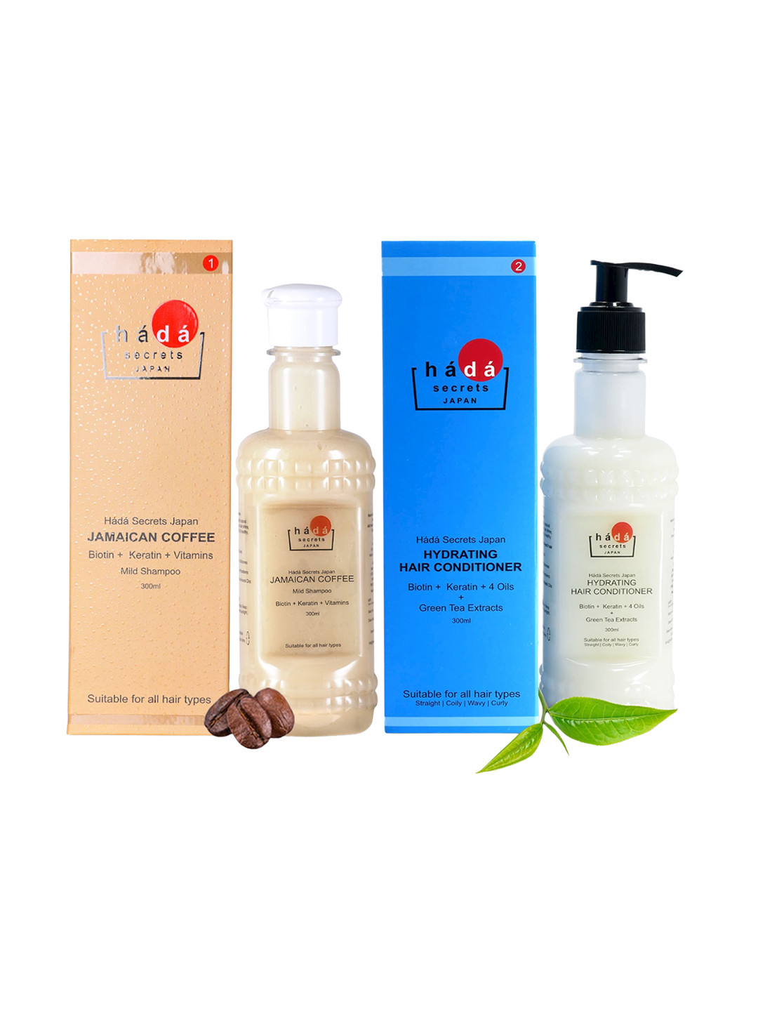 

Hada Secrets Japan Set Of 2 Jamaican Coffee Shampoo & Hydrating Hair Conditioner 600ml, White