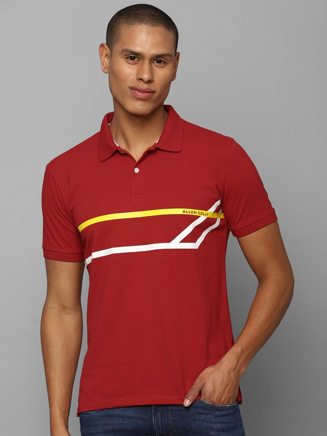 

Allen Solly Polo Collar T-shirt, Red