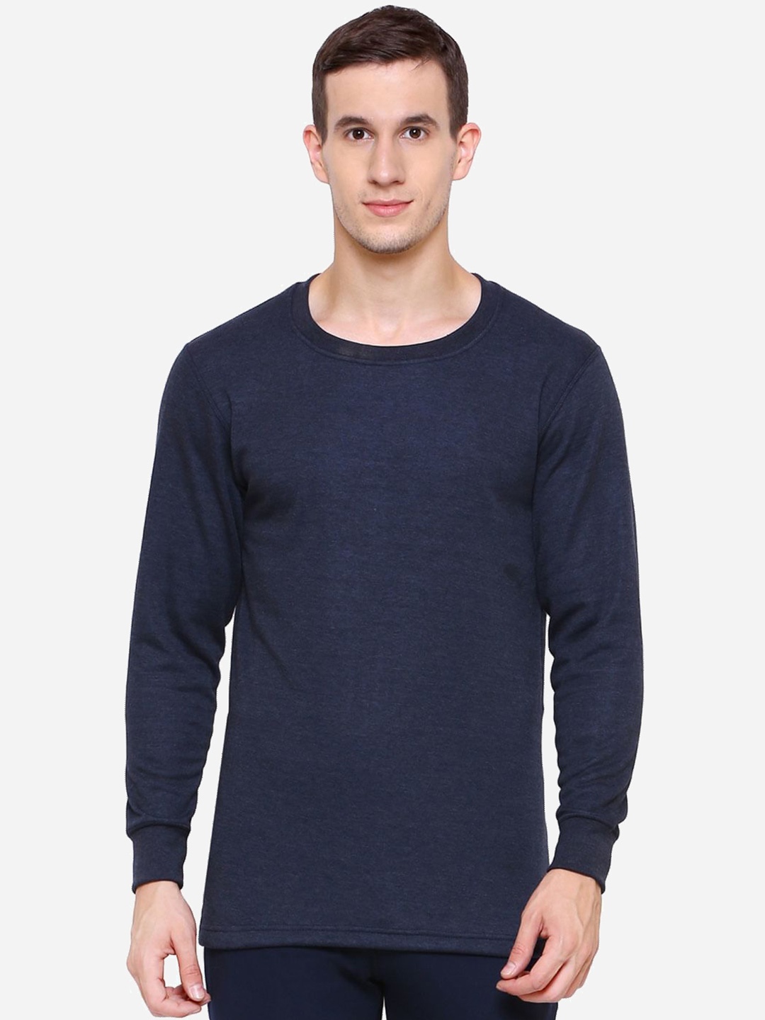 

Bodycare Men Solid Pure Fleece Thermal Tops, Navy blue