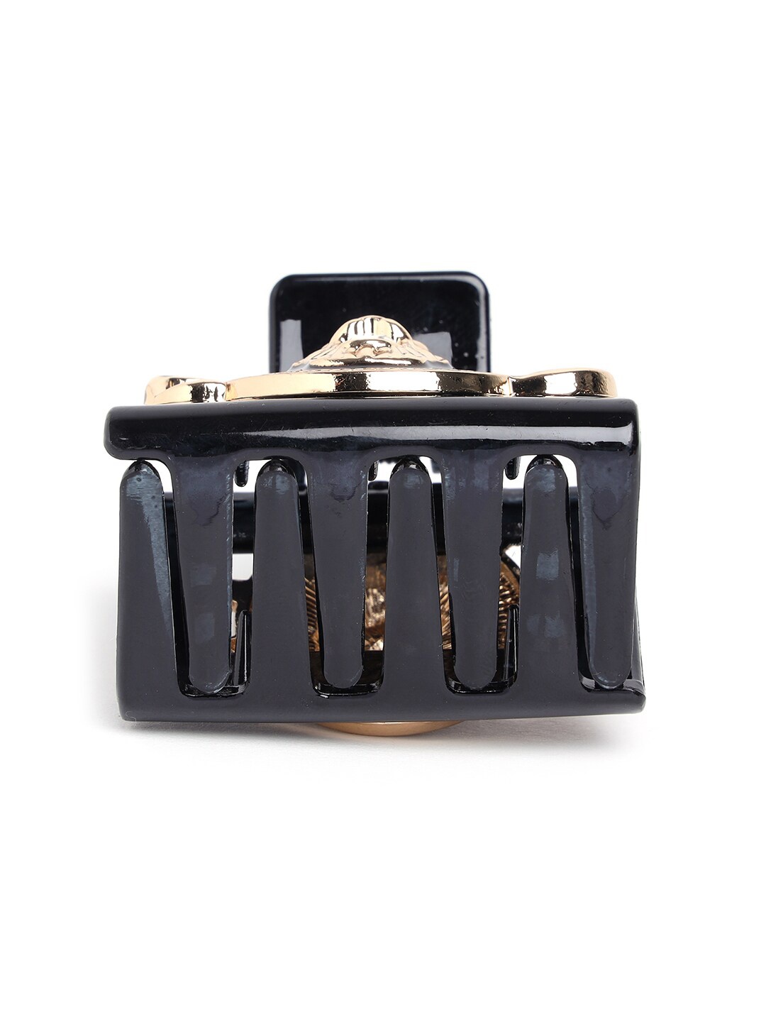 

ALDO Women Black & Gold-Toned Embellished Claw Clip