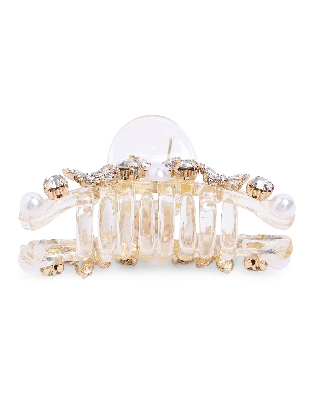 

ALDO Women Transparent & White Embellished Claw Clip