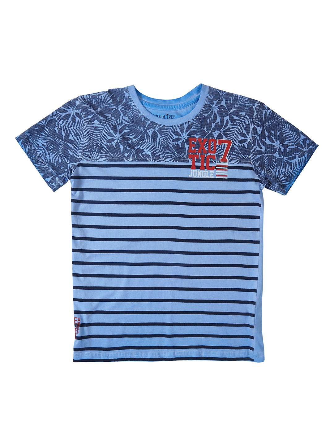 

Palm Tree Boys Blue Printed Round Neck T-shirt