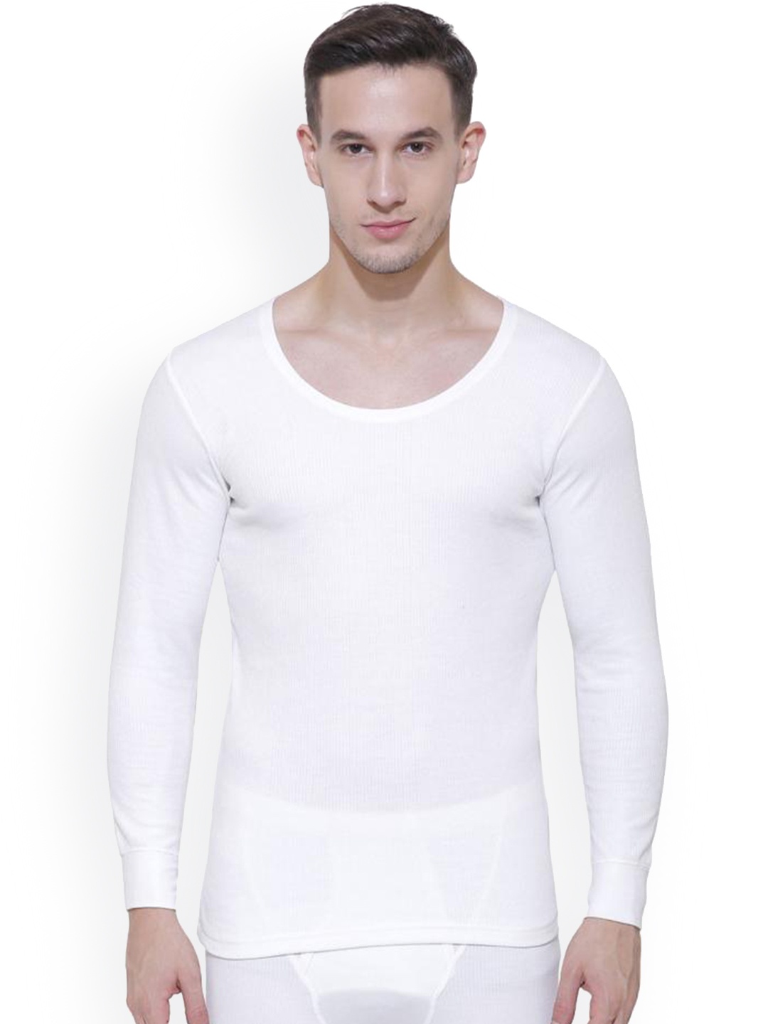 

DYCA Men Off White Solid Cotton Thermal Tops