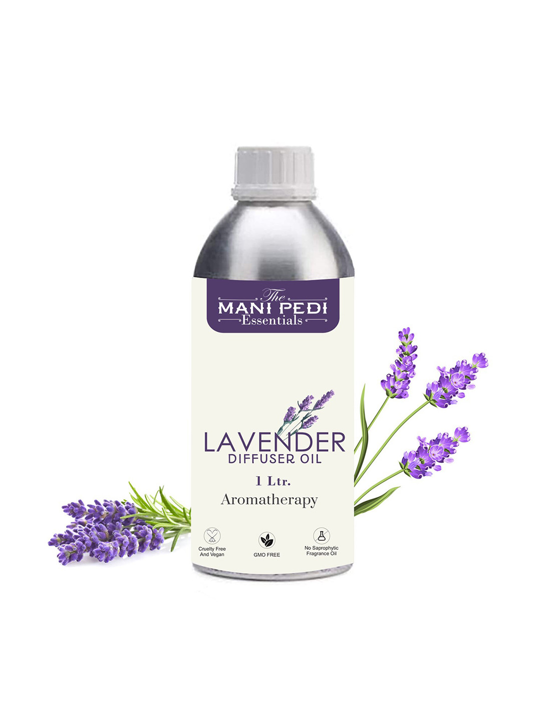 

The Mani Pedi Essentials Lavender Fragrance Oil For Diffuser 1 L, Brown