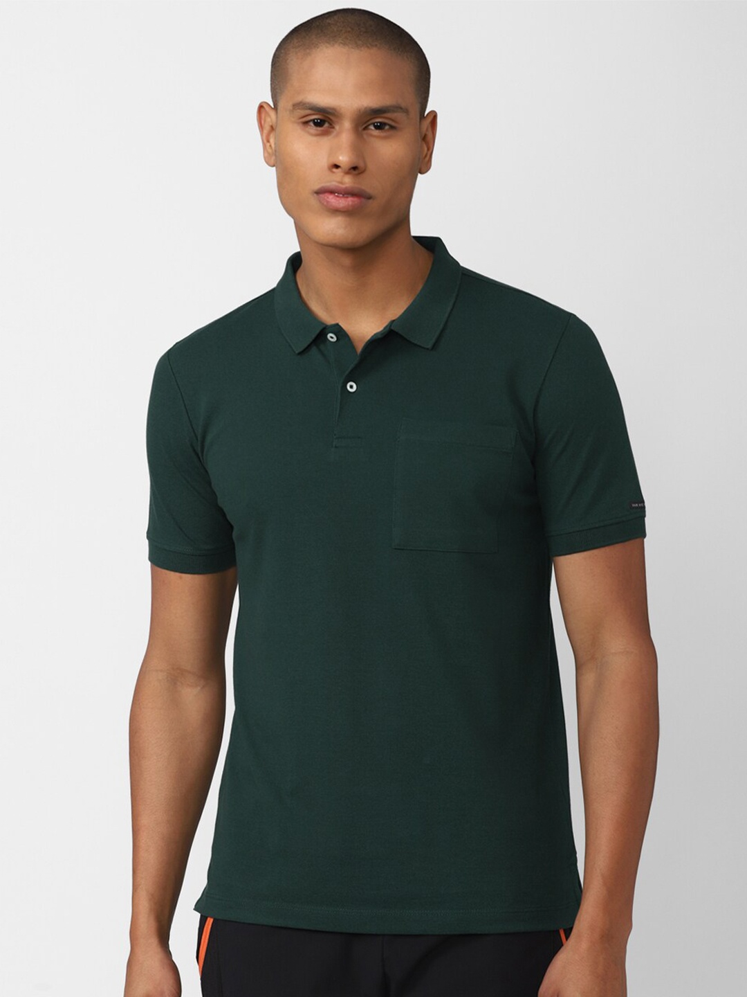 

Van Heusen Flex Men Solid Polo Collar Golf T-shirt, Green
