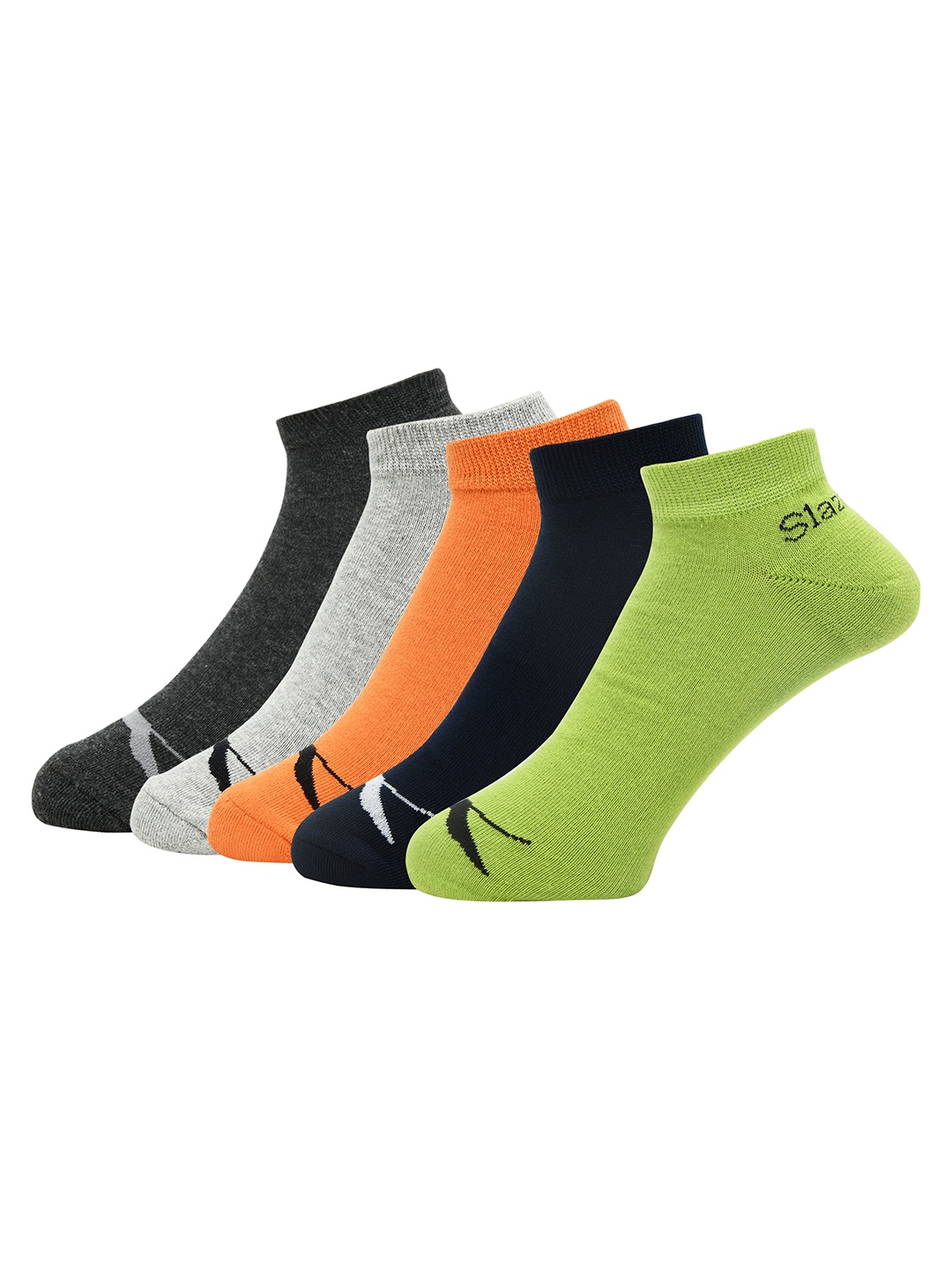 

Slazenger Men Pack Of 5 Assorted Solid Cotton Ankle-Length Socks