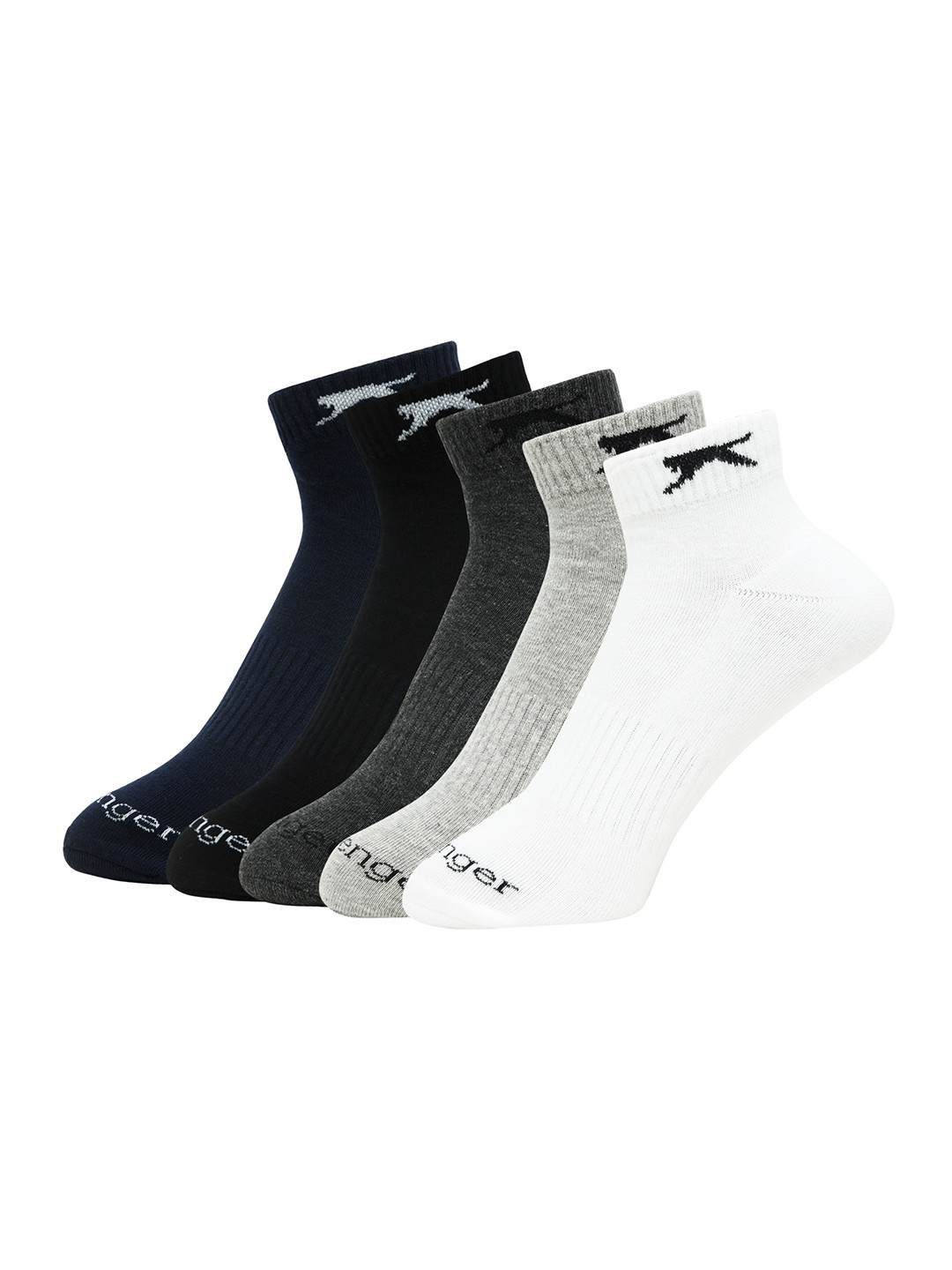 

Slazenger Men Pack Of 5 Assorted Solid Ankle Length Socks