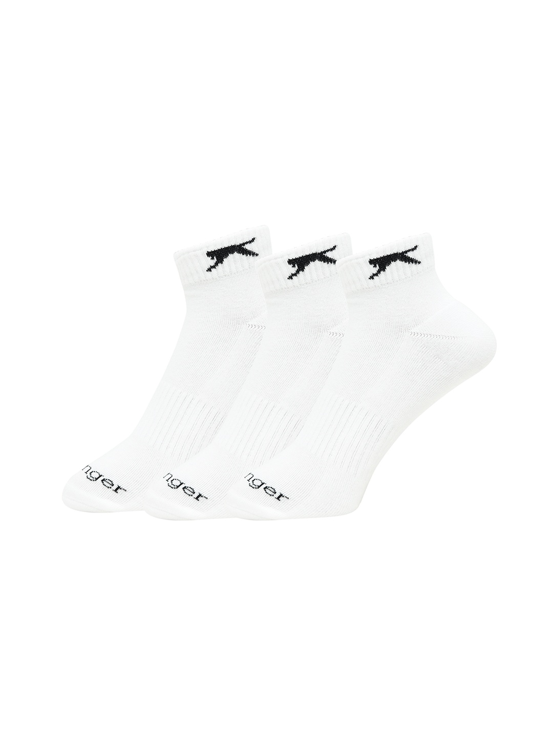 

Slazenger Men Pack Of 3 White Patterned Cotton Ankle-Length Socks