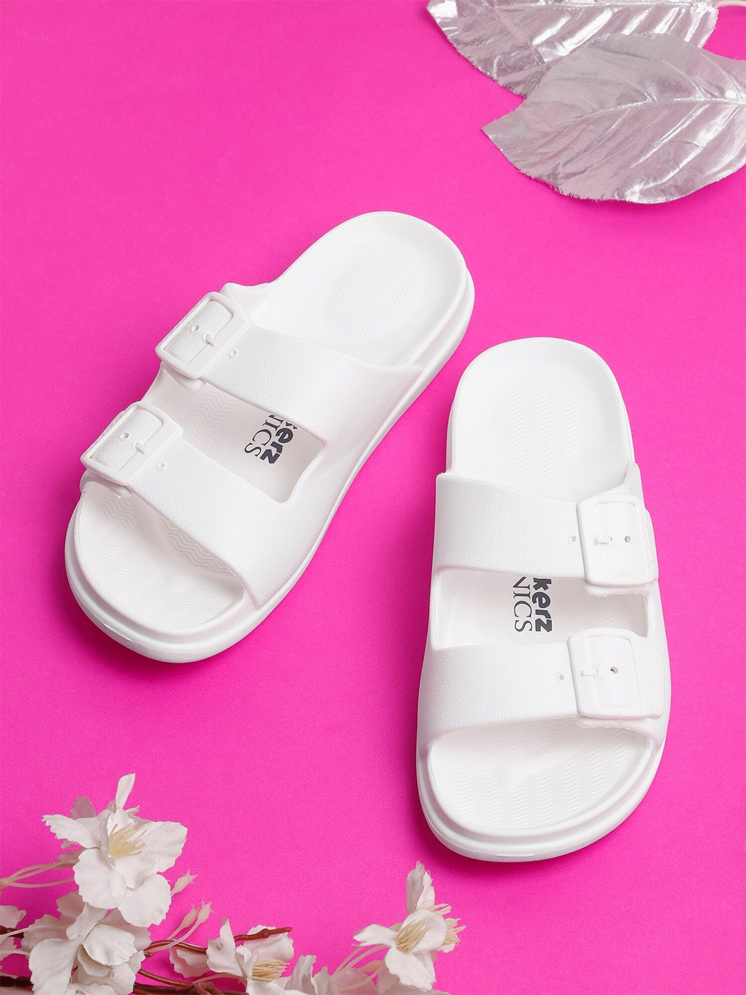 

ICONICS Women White Croslite Sliders