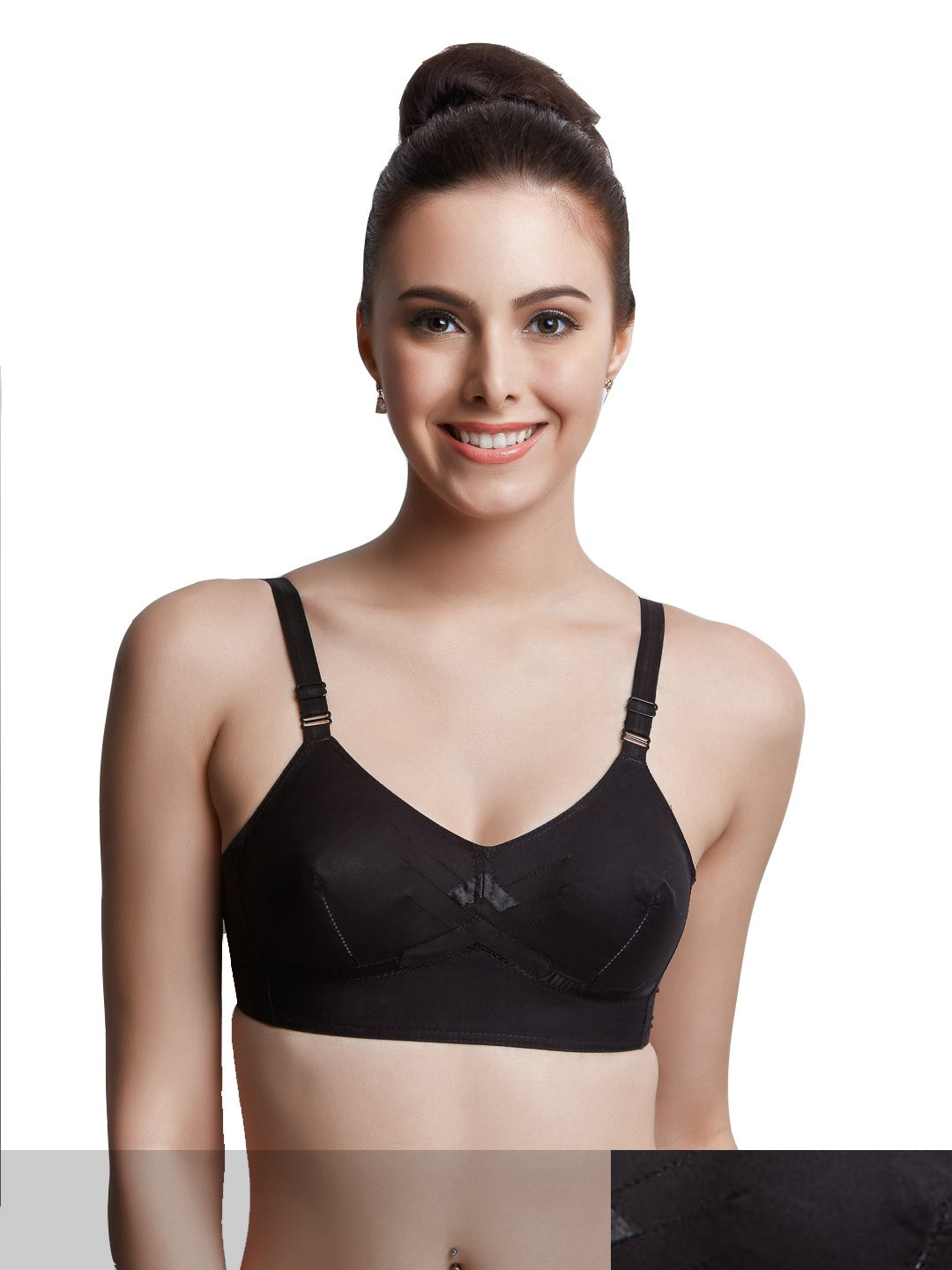 

Libertina princess Pack of 2 Black Non Padded Cotton Bras