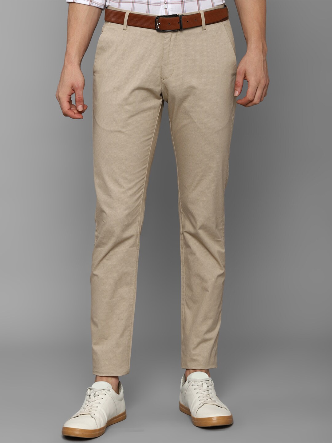 

Allen Solly Men Khaki Cotton Slim Fit Trouser