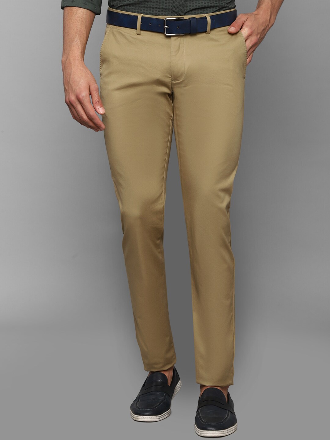 

Allen Solly Men Khaki Cotton Slim Fit Trouser