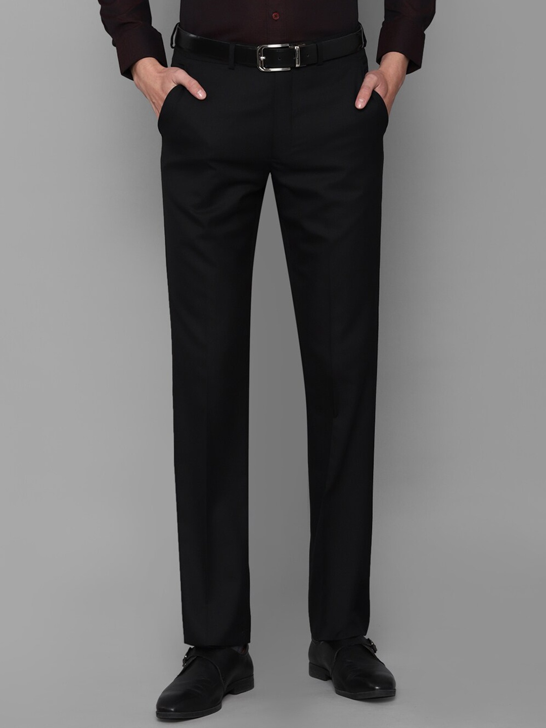 

Luxure by Louis Philippe Men Black Tailored Slim Fit Trouser