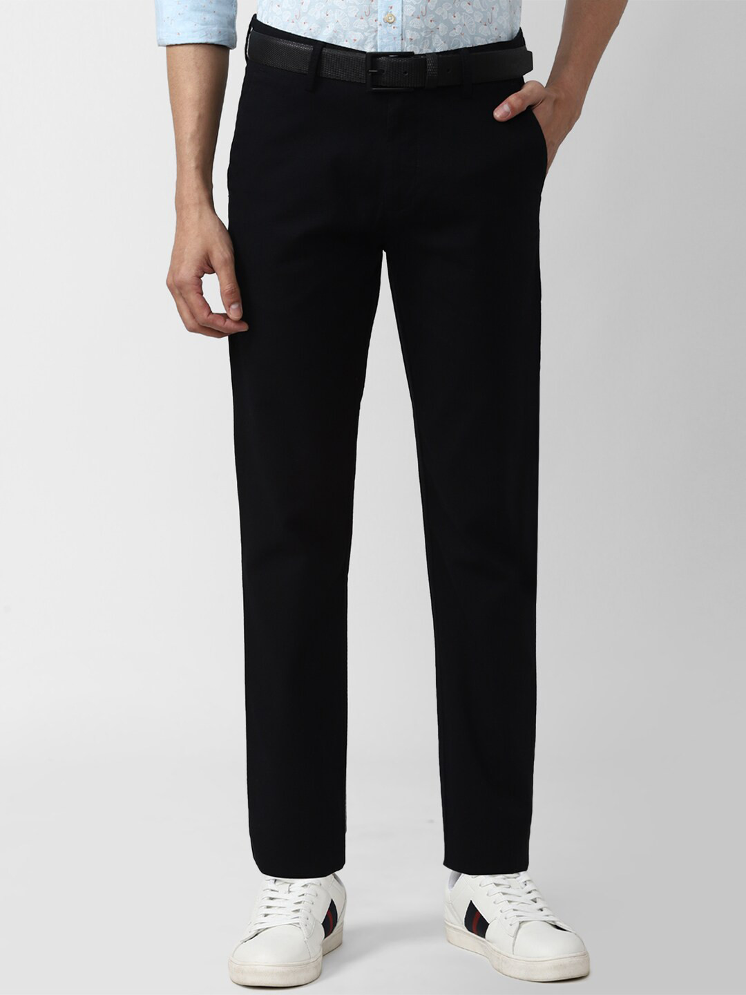 

Peter England Casuals Men Black Slim Fit Trousers