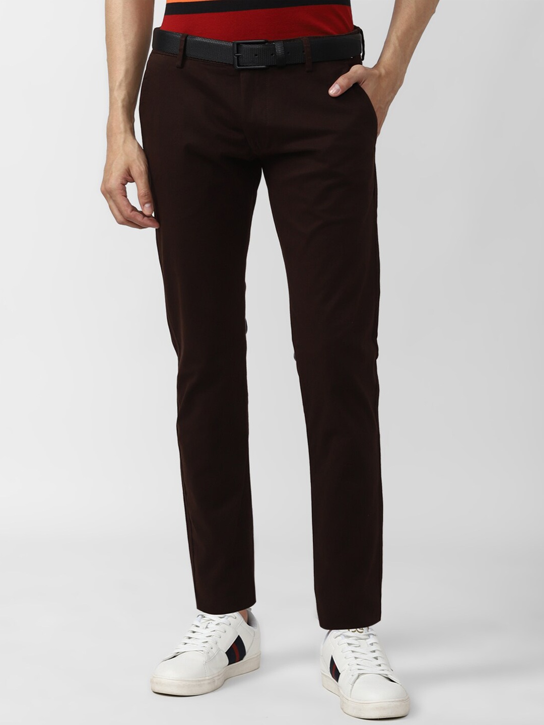 

Peter England Casuals Men Brown Skinny Fit Trousers