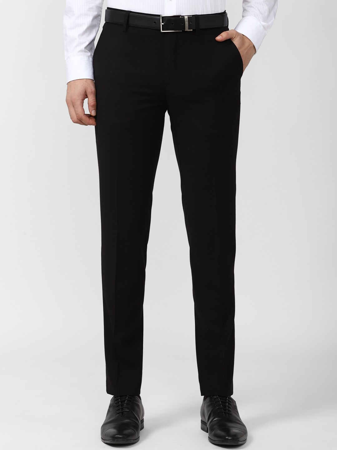 

Peter England Elite Men Black Slim Fit Formal Trousers