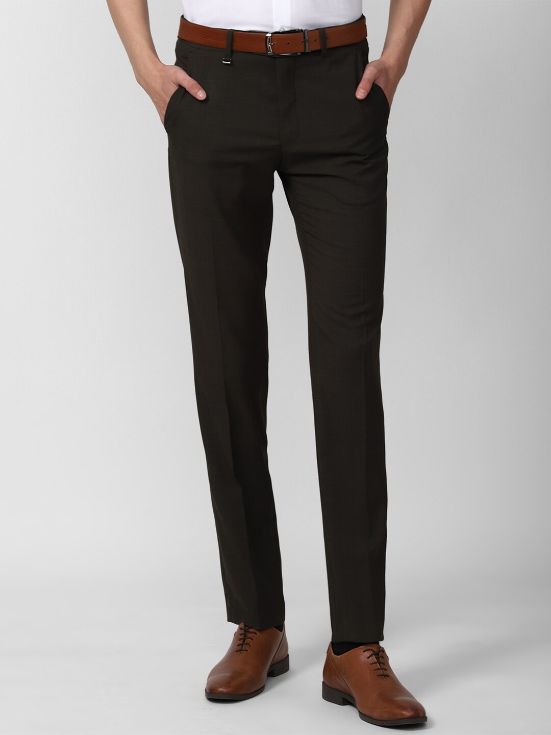 

Van Heusen Men Black Slim Fit Formal Trousers