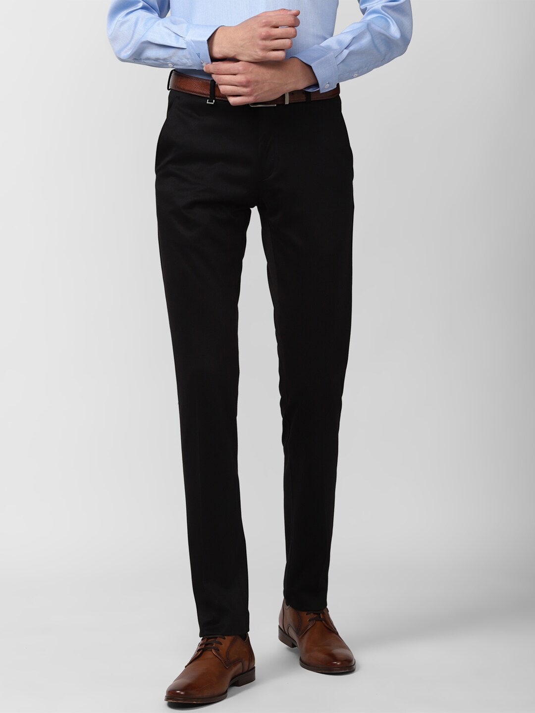 

Van Heusen Men Black Slim Fit Formal Trousers