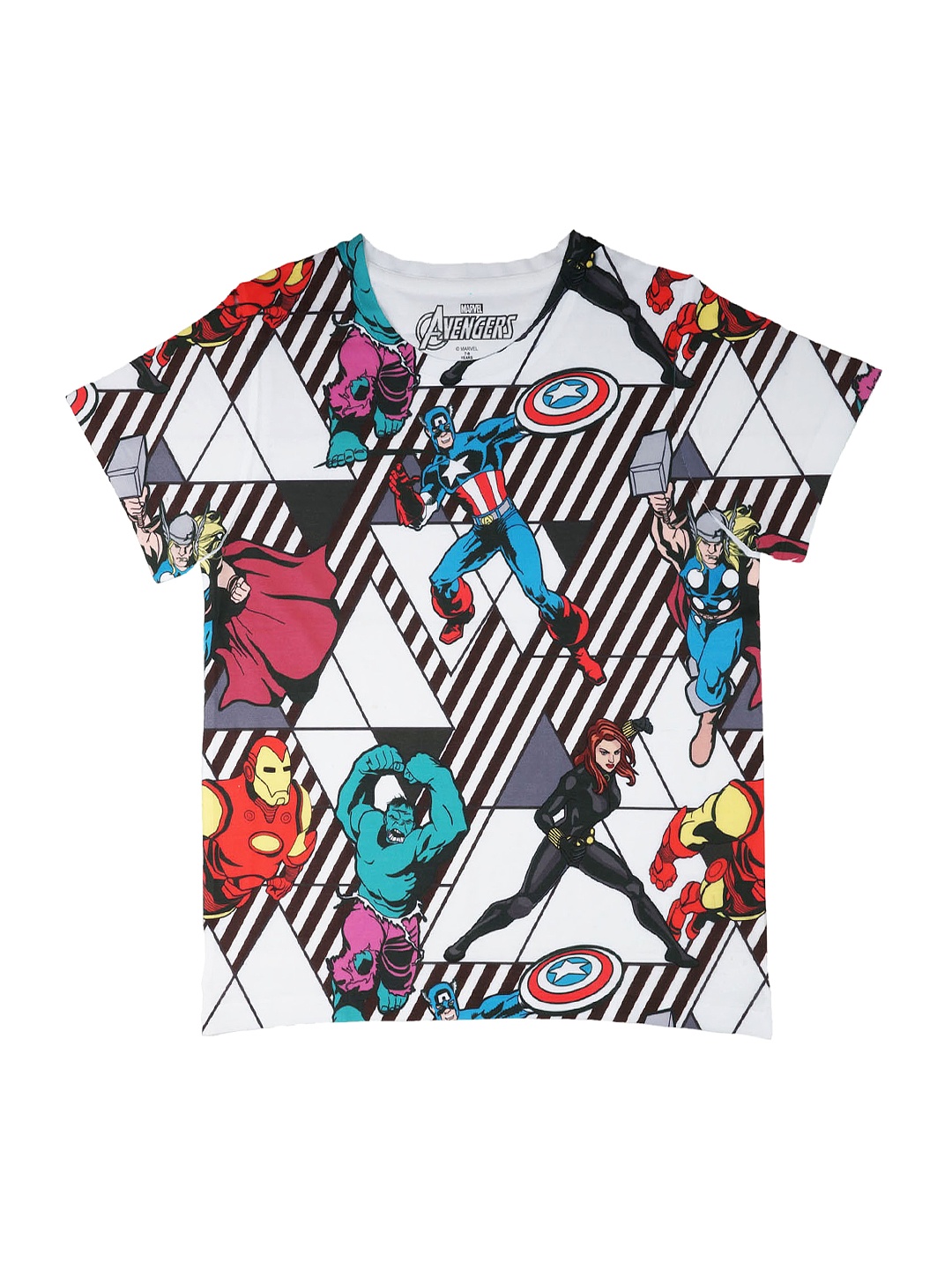 

Marvel by Wear Your Mind Boys Multicoloured Printed Round Neck T-shirt, Multi