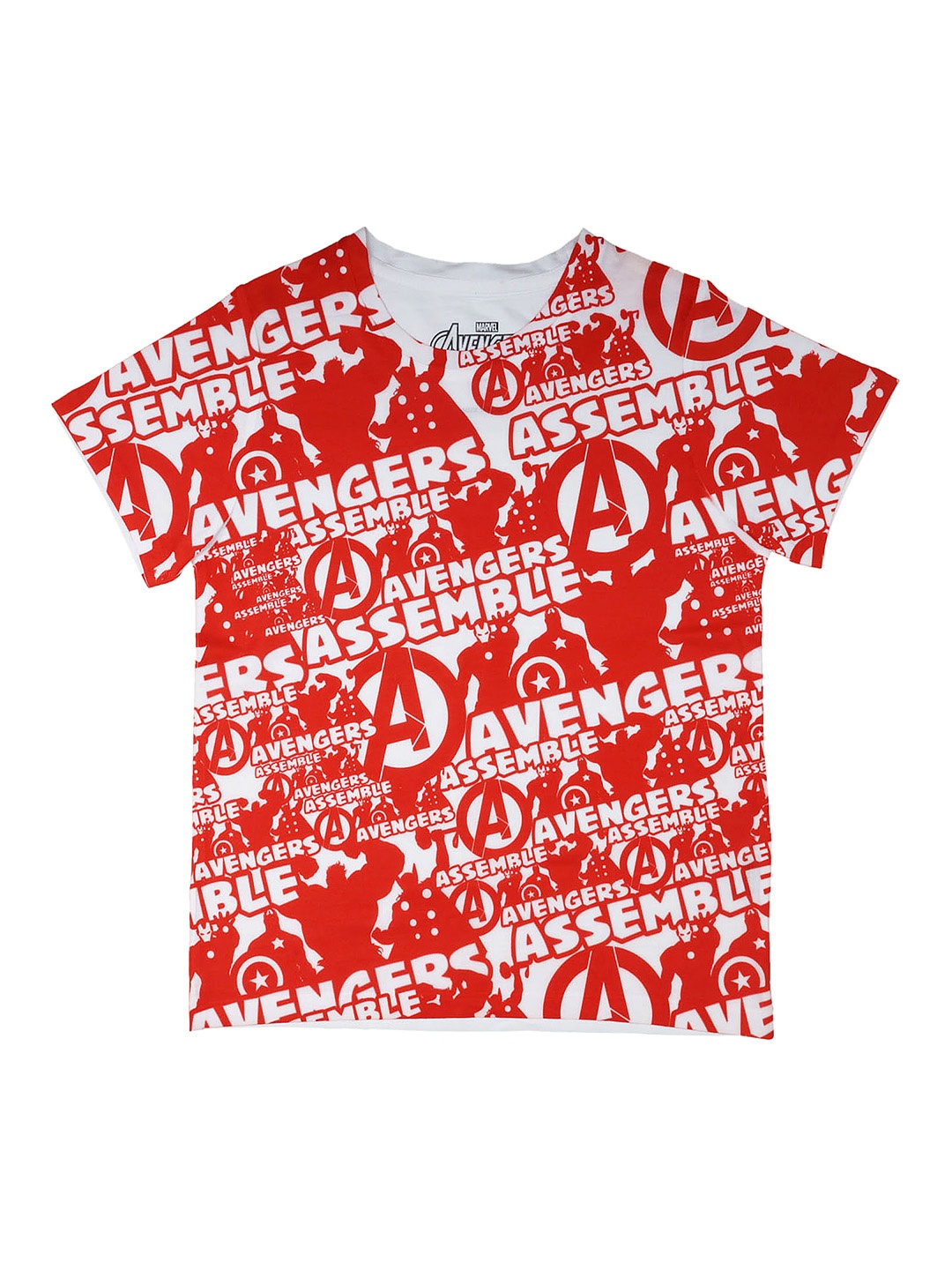 

Marvel by Wear Your Mind Boys Red Printed Round Neck T-shirt